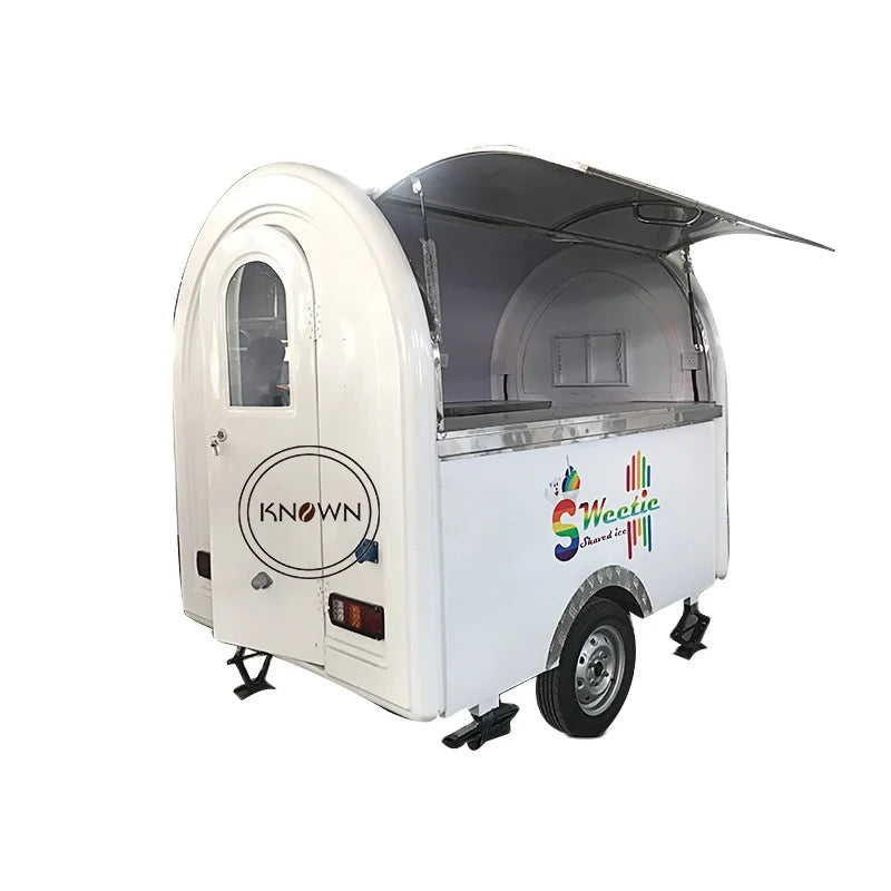 2023 New Outdoor Kitchen Fast Food Cart With Cooking Equipment China Factory Electric Mobile Food Truck For Sale America