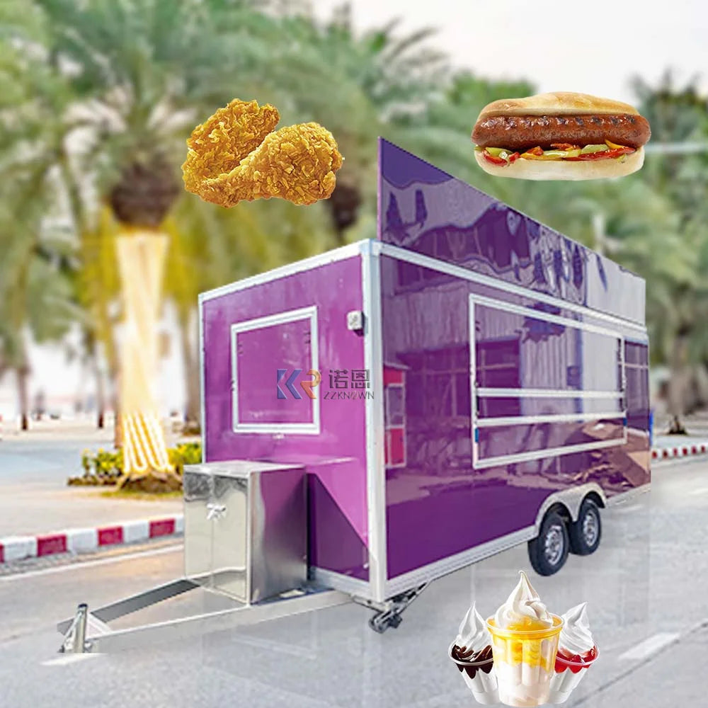 2023 Ce Approved Mobile Coffee Vending Van Truck Customized Ice Cream Food Trailer Cart For Sale Europe