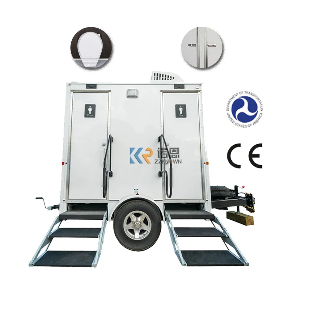 Movable Toilet Trailer Customized Made Portable Toilet Western Style Mobile Toilet