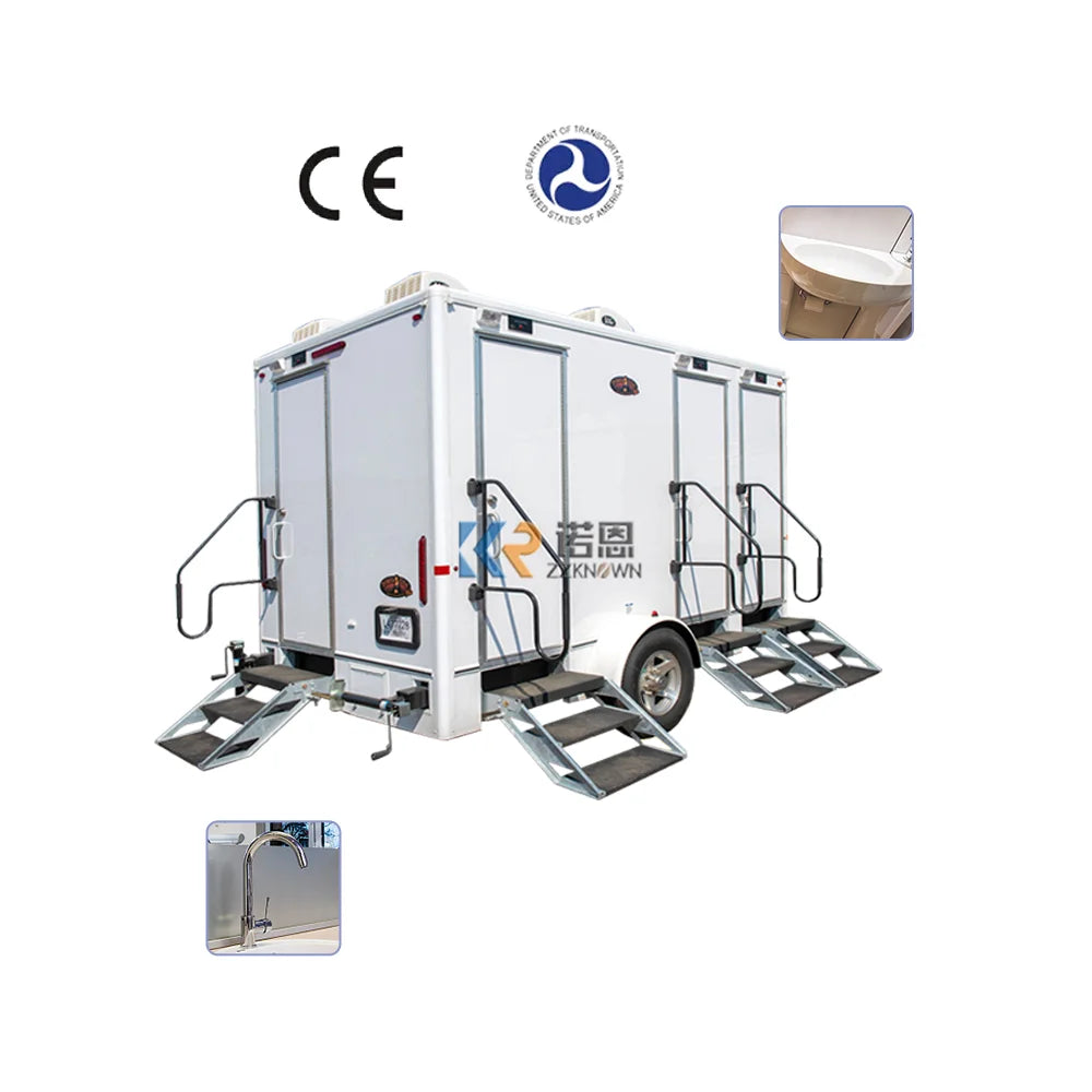 2023 Prefab Portable Mobile Toilet Camp Restroom Shower Bathroom Washroom Outdoor Public Portable Chemical Toilet Price For Sale