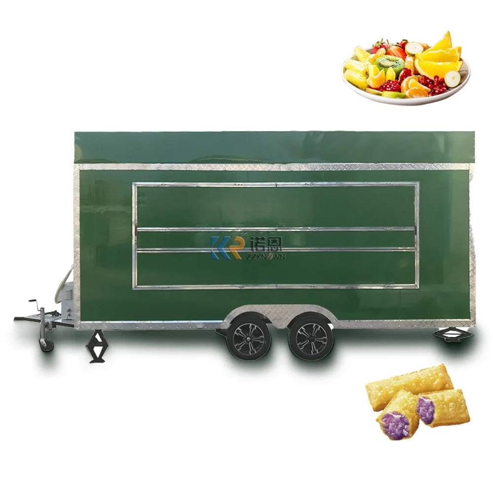 2023 Food Trailer Empty Body Cart Equipments Truck Crepes Mini Fully Equipped USA Standards Food Trailers