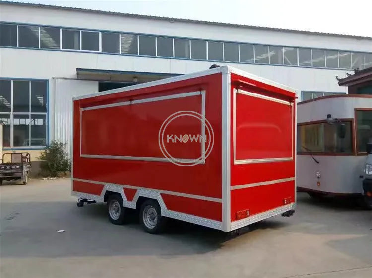 2023 Square shape hot sale new design mobile food kiosk food cart trailer 280 cm long mobile food cart