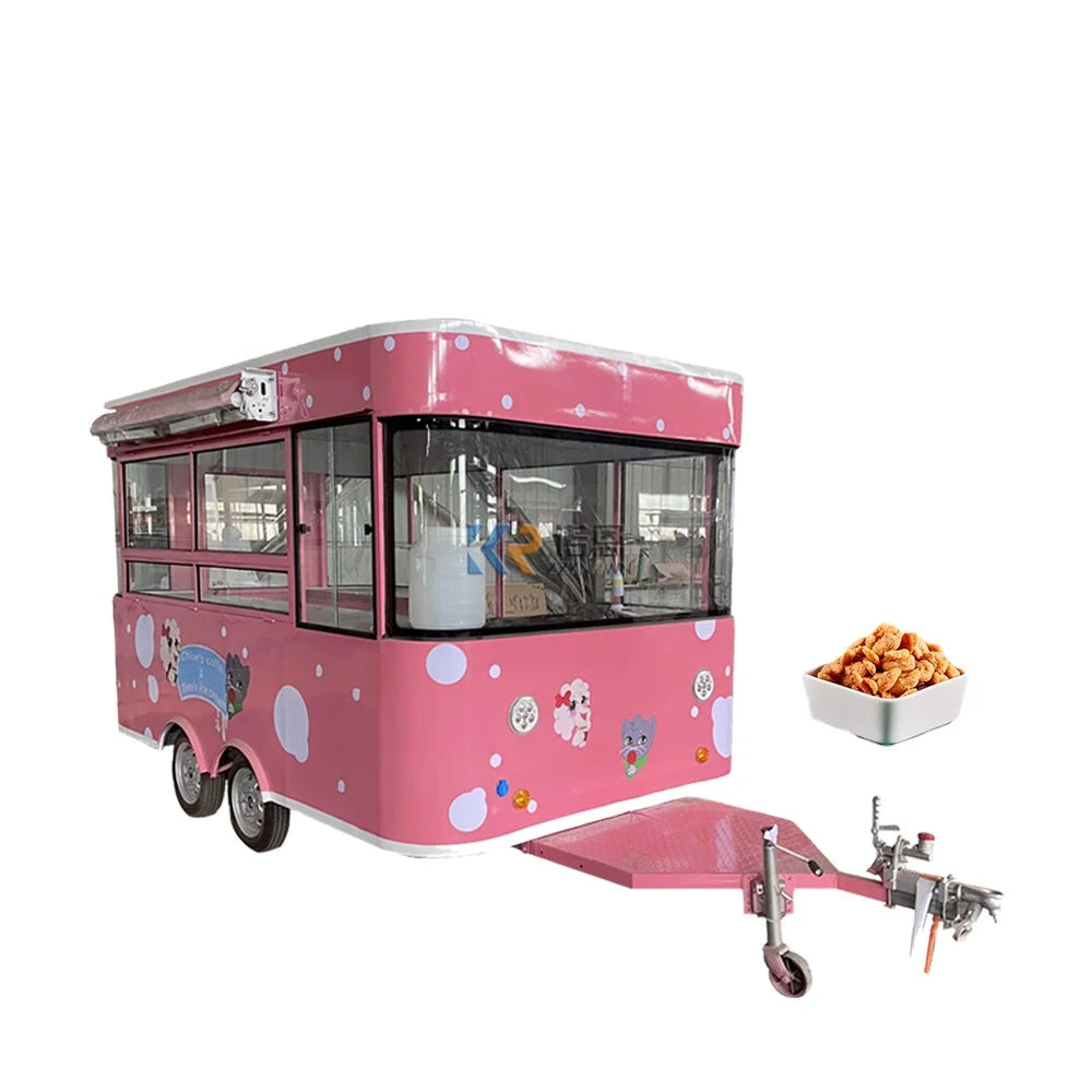 Factory Price High Quality Mobile Snack Dinner Fast Food Cart Food Truck Trailer Fast Food Truck With Full Kitchen