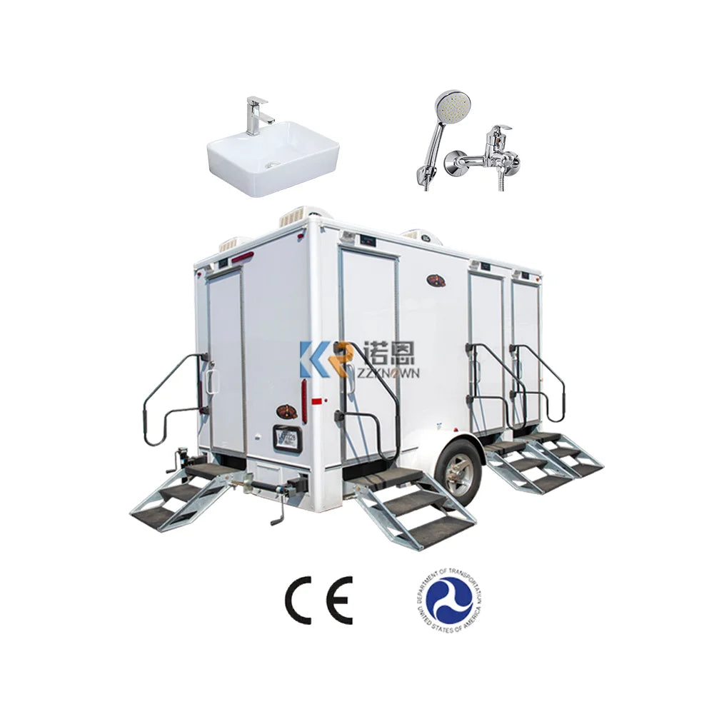 2023 Prefab Portable Mobile Toilet Camp Restroom Shower Bathroom Washroom Outdoor Public Portable Chemical Toilet Price For Sale