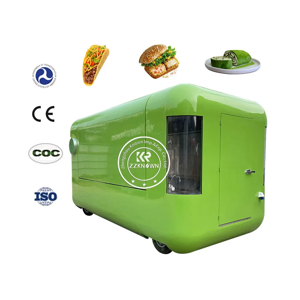 OEM Outdoor Fast Food Cart Concession Food Trailer DOT CE Certificate Coffee Outdoor Mobile Kitchen Food Truck Venidng Kiosk