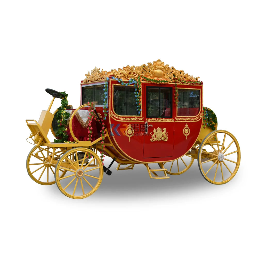 Wedding Royal Cinderella Carriage Special Transportation Electric Horse Carriage Horse Cart