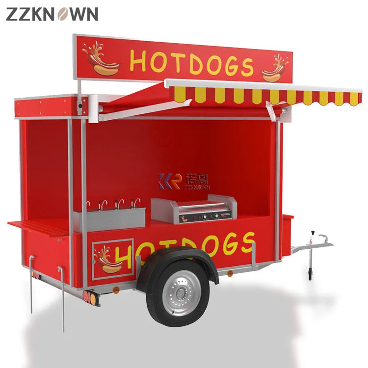 Customized Fast Food Trucks Street Ice Cream Vending Trailer Concession Truck With Kitchen for Sale