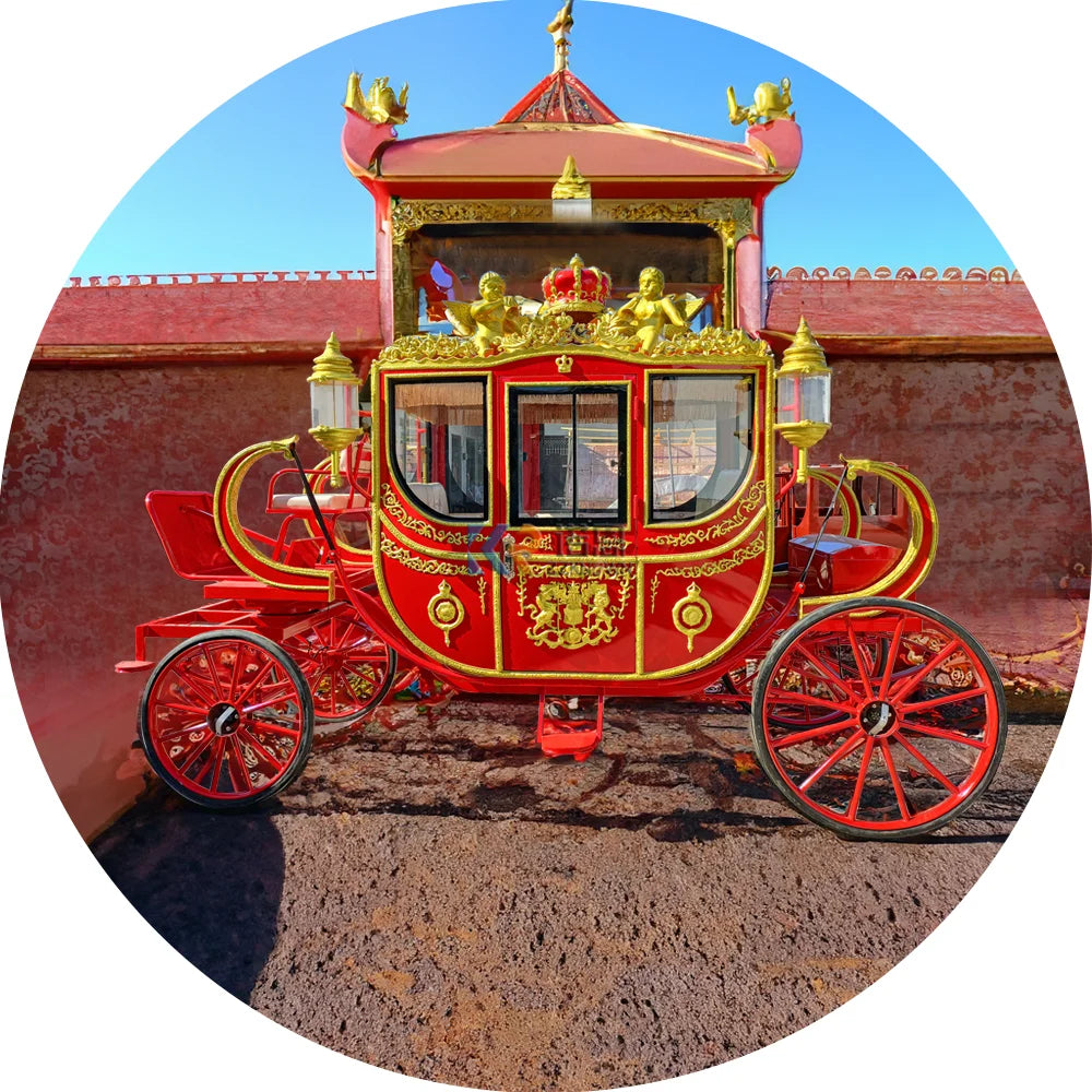 Fabricante de carruajes de caballos Victoria Wedding Royal Horse Carriage en venta Carruaje de caballos eléctrico tirado por caballos