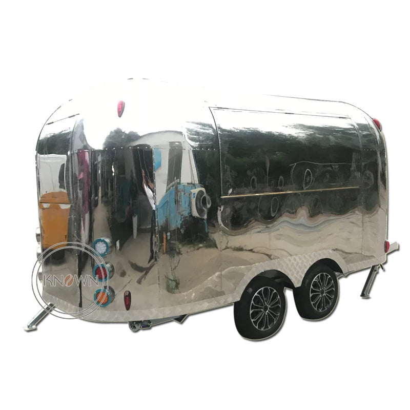 OEM Airstream Food Trailer Street Food Truck Snack Breakfast Vending Kiosk Mobile Coffee Catering Van Cart