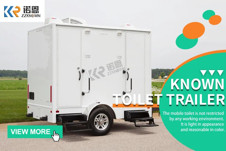 New Type Outdoor Camping Toilet Trailer Portable Restroom Rrailer Good price Mobile Toilet Movable Panel Container