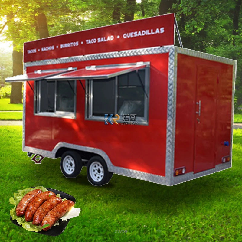 USA Standard Food Trailer with DOT CE Mobile Ice Cream Vending Kiosk for Sale Customized Fast Food Cart