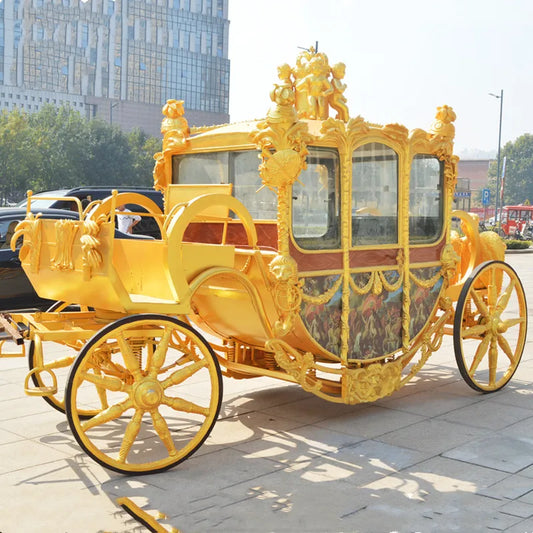 OEM British Style Horse Carriage Cart Royal Horse Drawn Wagon Customized Sightseeing Car for Sale Europe