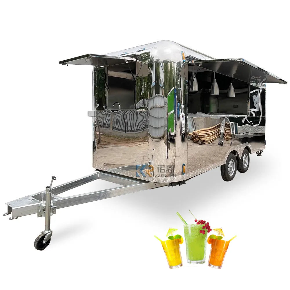 Food Truck New Arrival Outdoor Kitchen Fast Food Trailer With Cooking Equipment China Factory Mobile Food Cart For Sale Europe