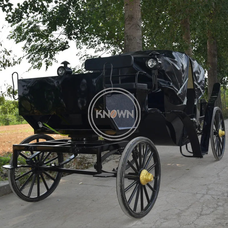 2023 Double Row Electric Horse Carriage for Wedding Photography Sightseeing Carriage Royal Horse Cars Trailer