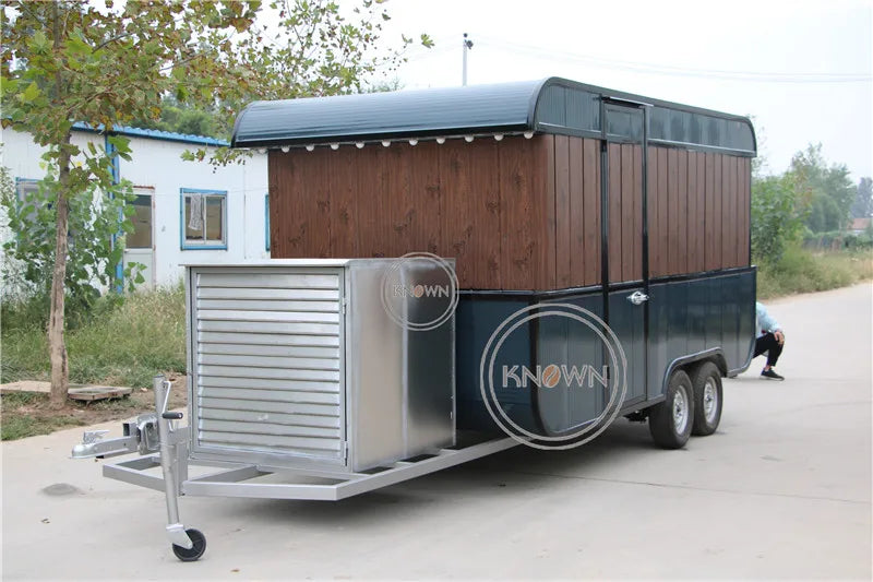 Remorque de restauration rapide OEM Chariot de vente de crème glacée personnalisé en acier inoxydable Hot Dog Café Traiteur Food Truck à vendre