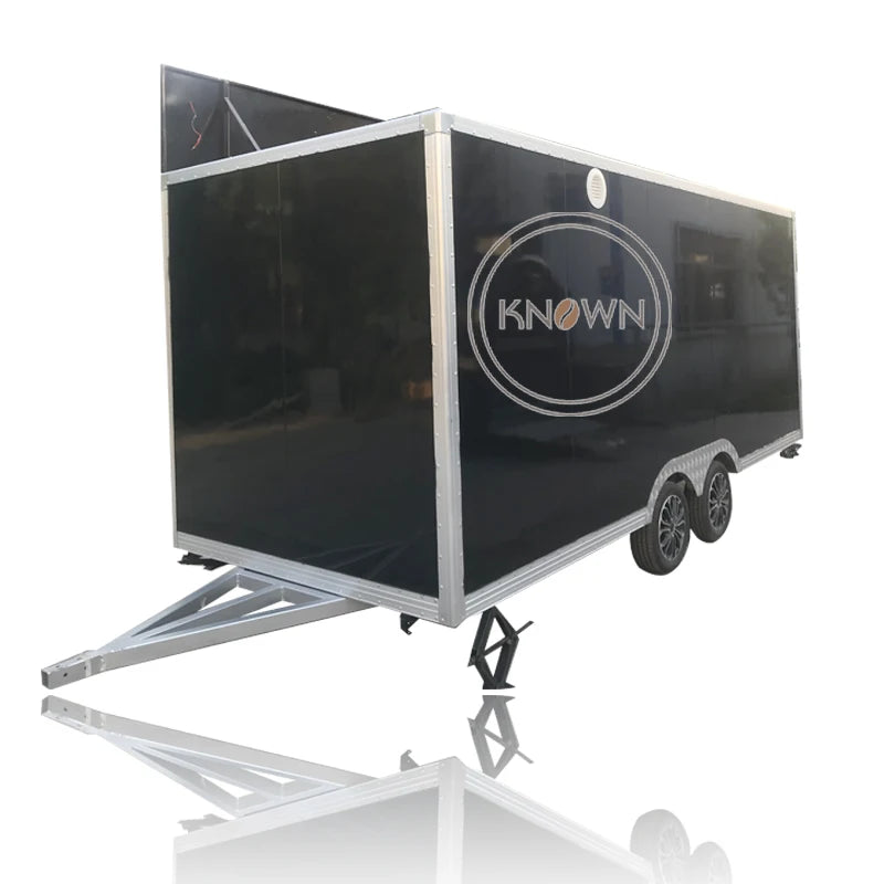 2023 New Food Truck Street Coffee Mobile Fully Equipped Food Trailer Ice Cream Vending Cart Coffee Fast Food Truck