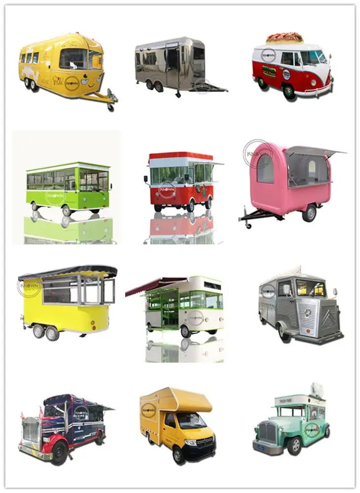 2023 Hot selling square food cart mobile for coffee trailer mobile food trailer with free shipping