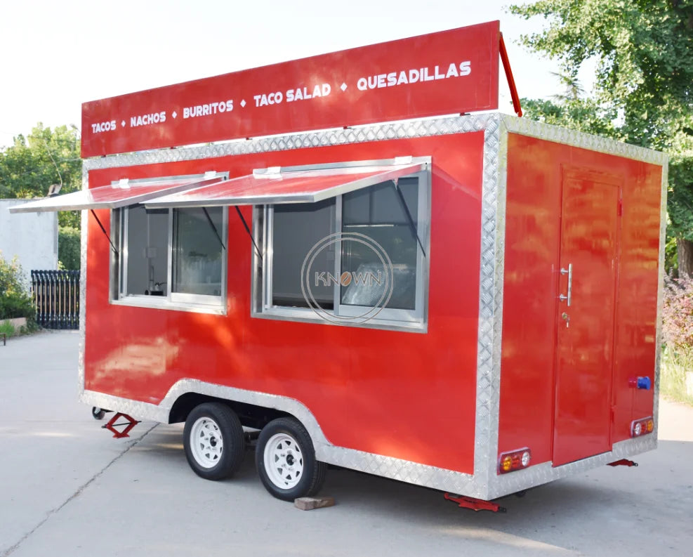 USA Standard Food Trailer with DOT CE Mobile Ice Cream Vending Kiosk for Sale Customized Fast Food Cart