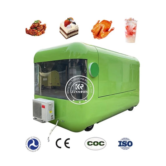 Carro de comida móvil OEM para café, quiosco callejero para refrigerios, remolque de comida concesionaria DOT, camión de comida para restaurante con cocina completa