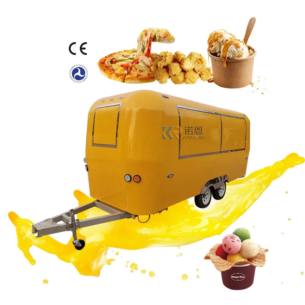 Camión de comida móvil, vagón comedor personalizado, remolque de comida para vendedores europeos, carrito de comida para hot dogs