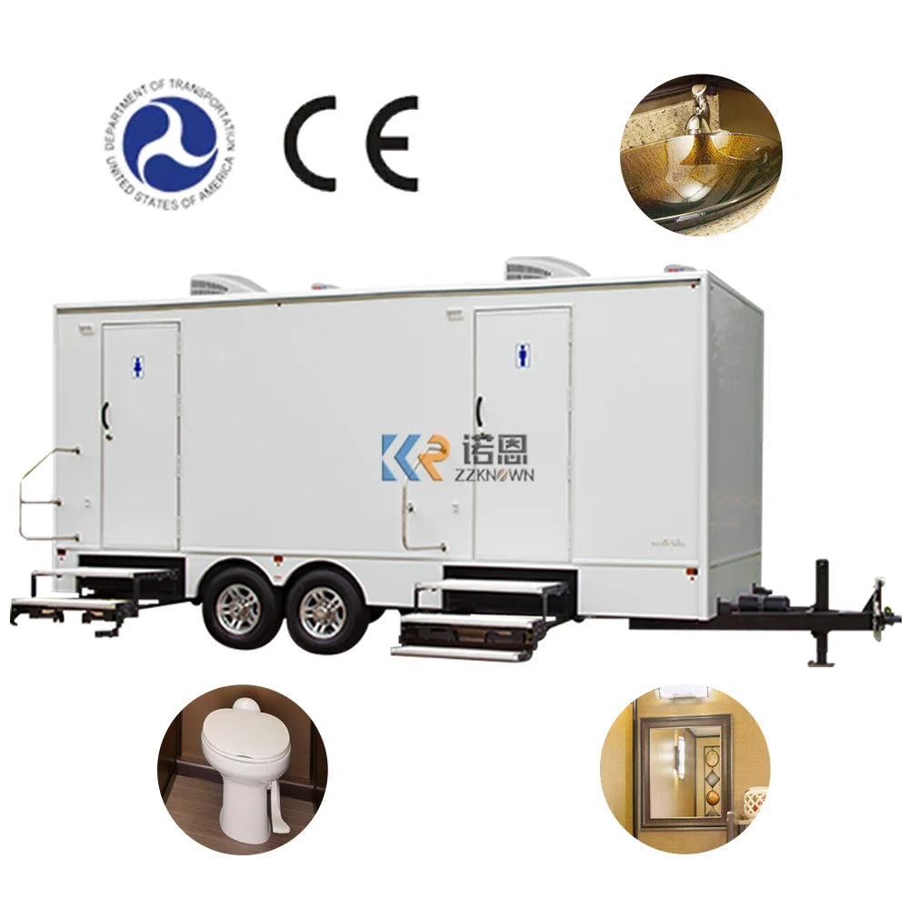 2023 Outdoor Public Portable Mobile Toilet Restroom On Site Trailers Restroom Trailer With Shower