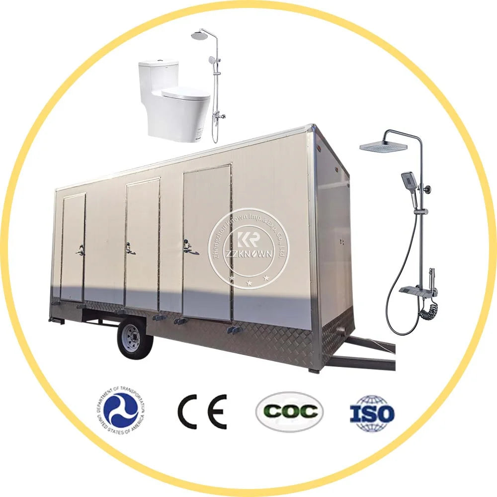 Prefab House Portable Bathroom Shower Rooms Outdoor Camping Mobile Toilet Trailer Luxury Restroom Trailer for Sale