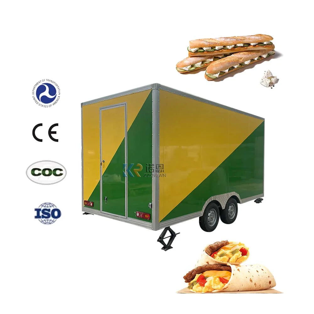 Street Vending Dessert Dot Approved Churro Cheap Mobile Kitchen Food Trailer Fast Food Truck Trailer for Sale USA