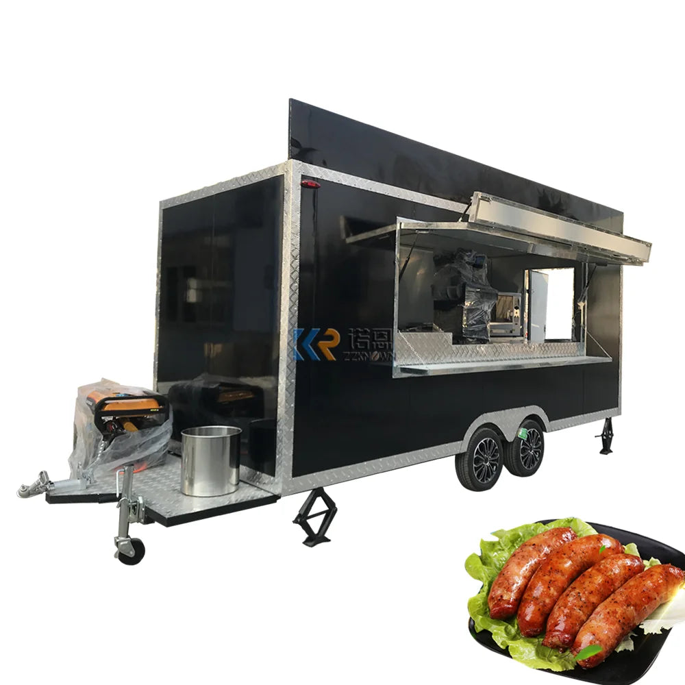 2023 New Car Food Truck Trucks Mobile Kitchen Chinese Fully Equipped Ice Cream Coffee Fast Food Truck