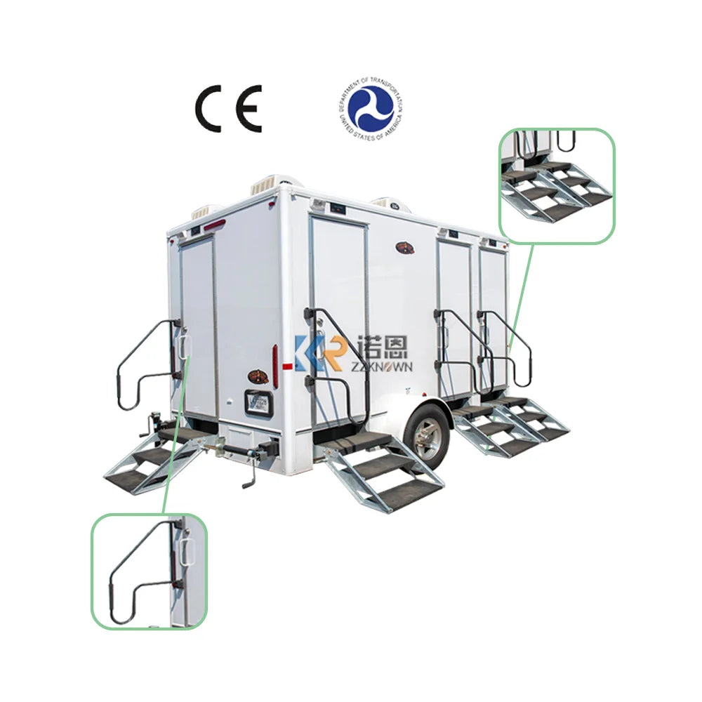 2023 Prefab Portable Mobile Toilet Camp Restroom Shower Bathroom Washroom Outdoor Public Portable Chemical Toilet Price For Sale