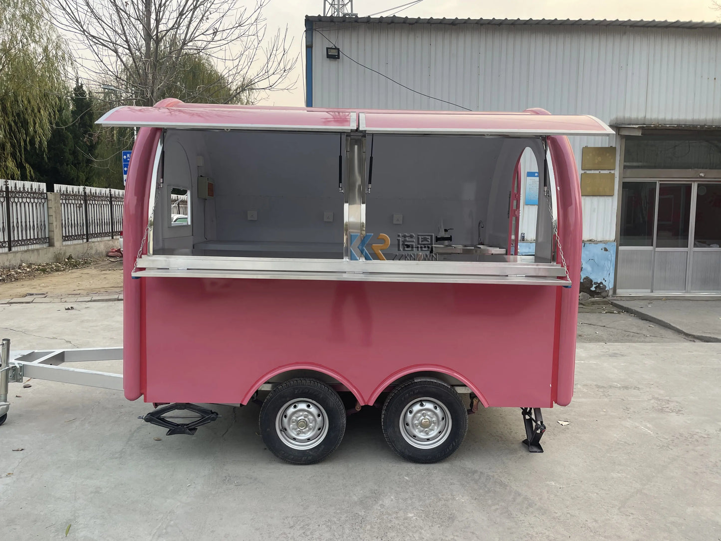 Camión de comida y helados Airstream para la venta en EE. UU., remolque de comida rápida para barbacoa y cocina móvil de catering comercial de Custom Street