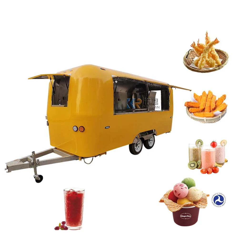 Venta caliente de carros de venta ambulante rápida Remolque de comida móvil a la venta Remolque de comida Airstream móvil de alta calidad a la venta