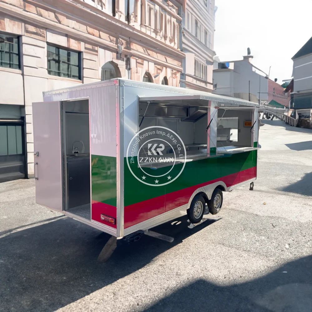 2024 Mobile Kitchen Outdoor Pizza And Coffee Food Truck With VIN Fully Equipped Food Trailer