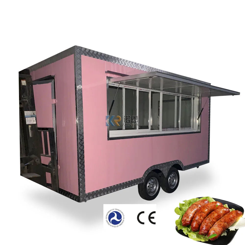 2023 New Outdoor Mobile Food Trailer Modern Cart Portable Hotdog Food Trailer with Full Kitchen Equipments