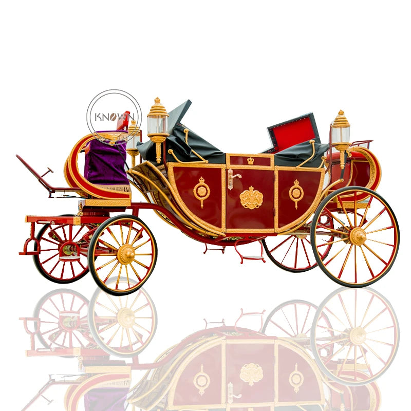 OEM Electric Horse Drawn Carriage Customized Sightseeing Cart Classical Cabriolet Horse Wagon for Sale