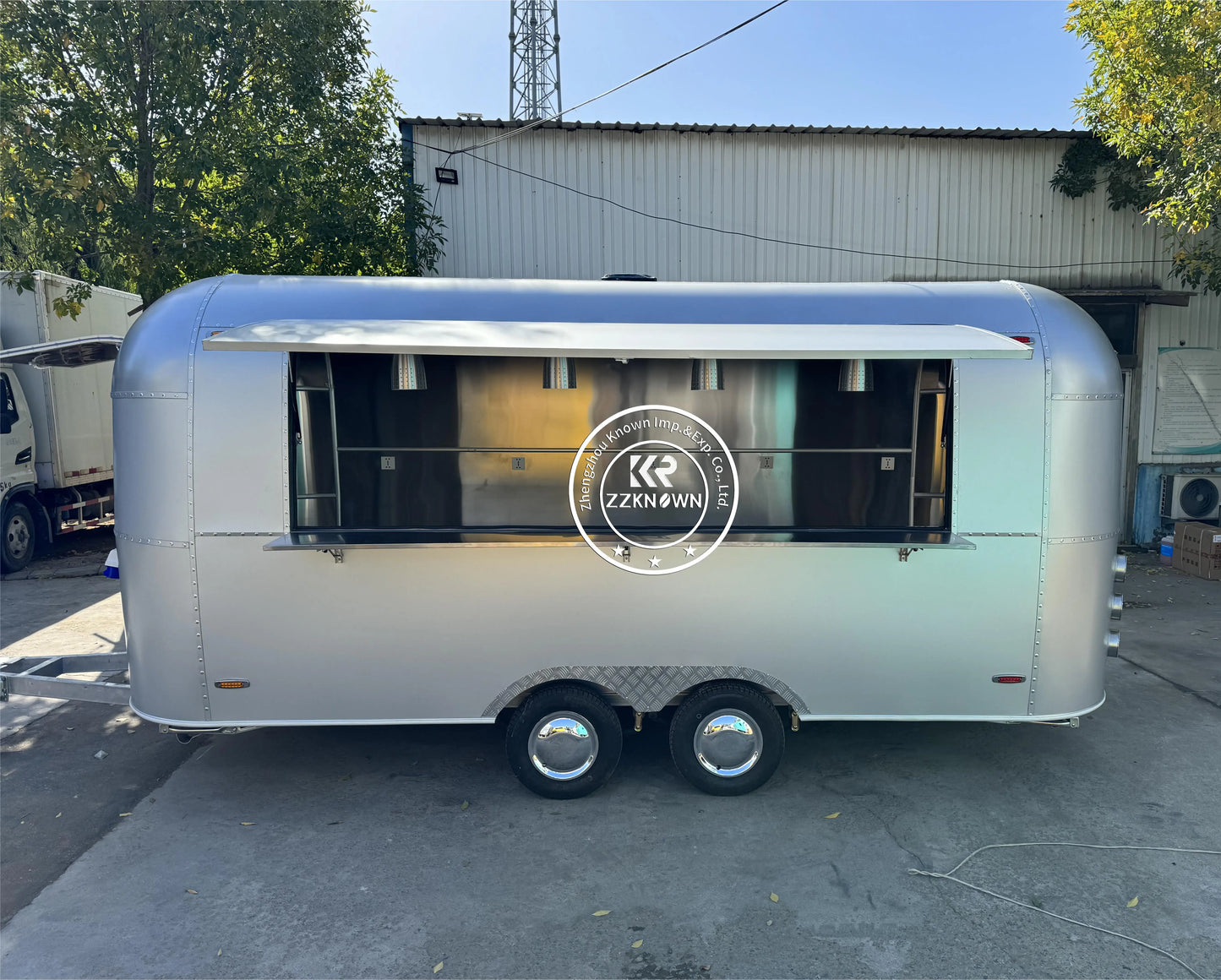 Airstream DOT CE Certified Food Cart New Outdoor Mobile Food Truck for Restaurants Bakery Food Shops Retail for Sale