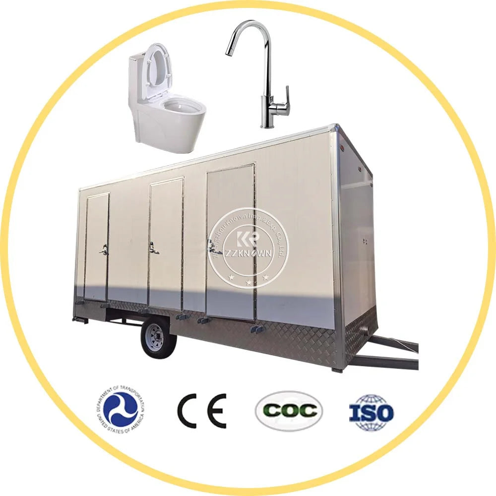 Prefab House Portable Bathroom Shower Rooms Outdoor Camping Mobile Toilet Trailer Luxury Restroom Trailer for Sale