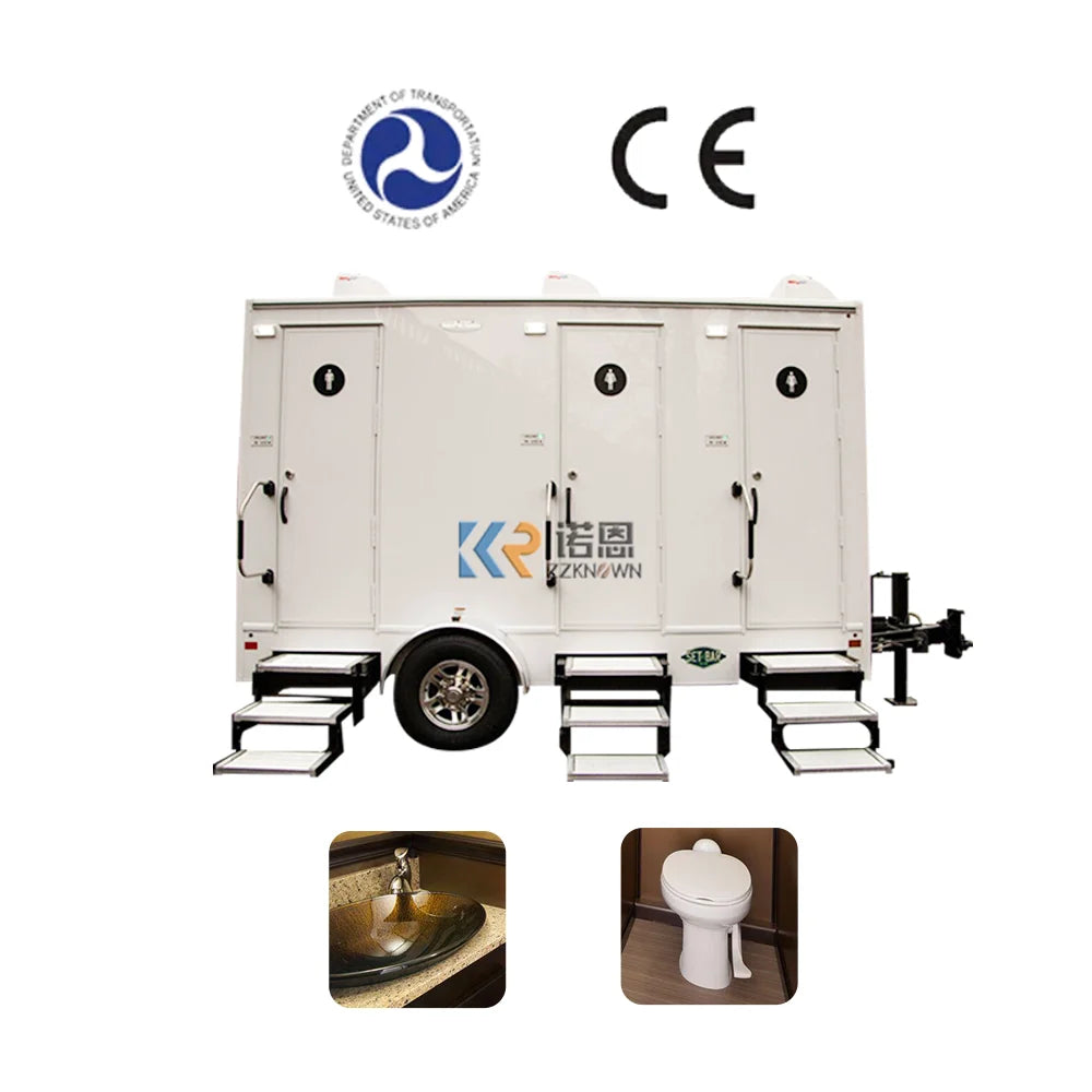 Portable Toliets Luxury Portable Toilet TrailerMobile Toilet Car Carrier Trailer Restroom Trailer