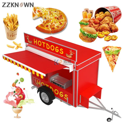 Customized Fast Food Trucks Street Ice Cream Vending Trailer Concession Truck With Kitchen for Sale