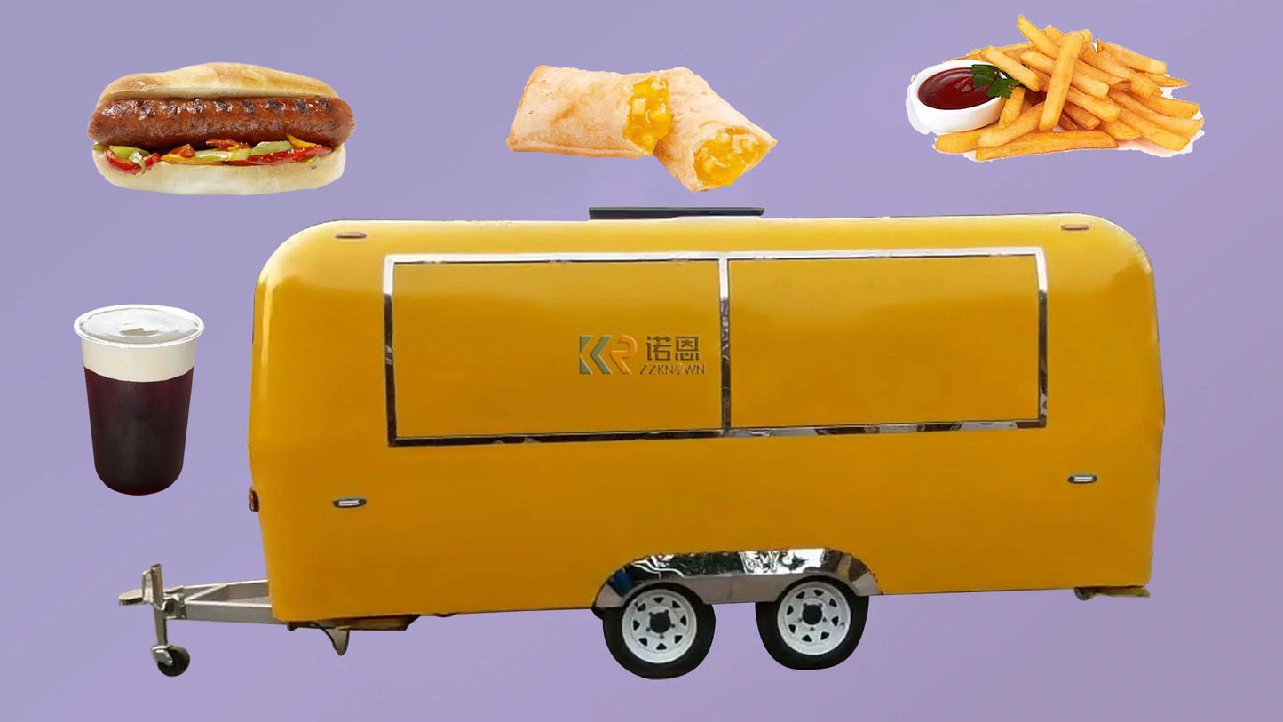 Remolque de comida Airstream con certificado DOT CE Remolque de comida Camión de comida para barbacoa callejera con equipamiento de cocina completo