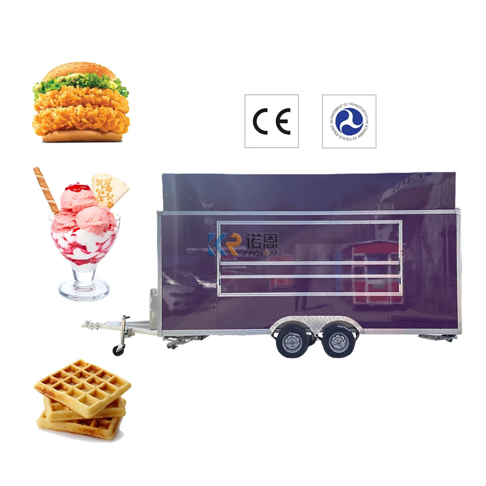 Remolque de comida 2023 con freidora, camión retro, carrito móvil de China para café, helados, café, camión de comida rápida completamente equipado a la venta