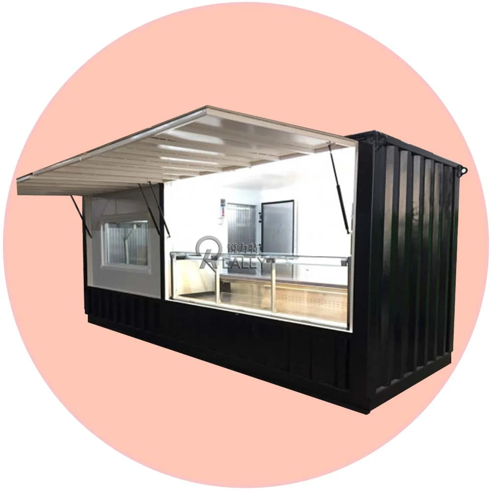 Outdoor Fast Food Restaurant Convenience Store Bar Booth Prefab Houses Kiosk Shop Container Coffee Shop