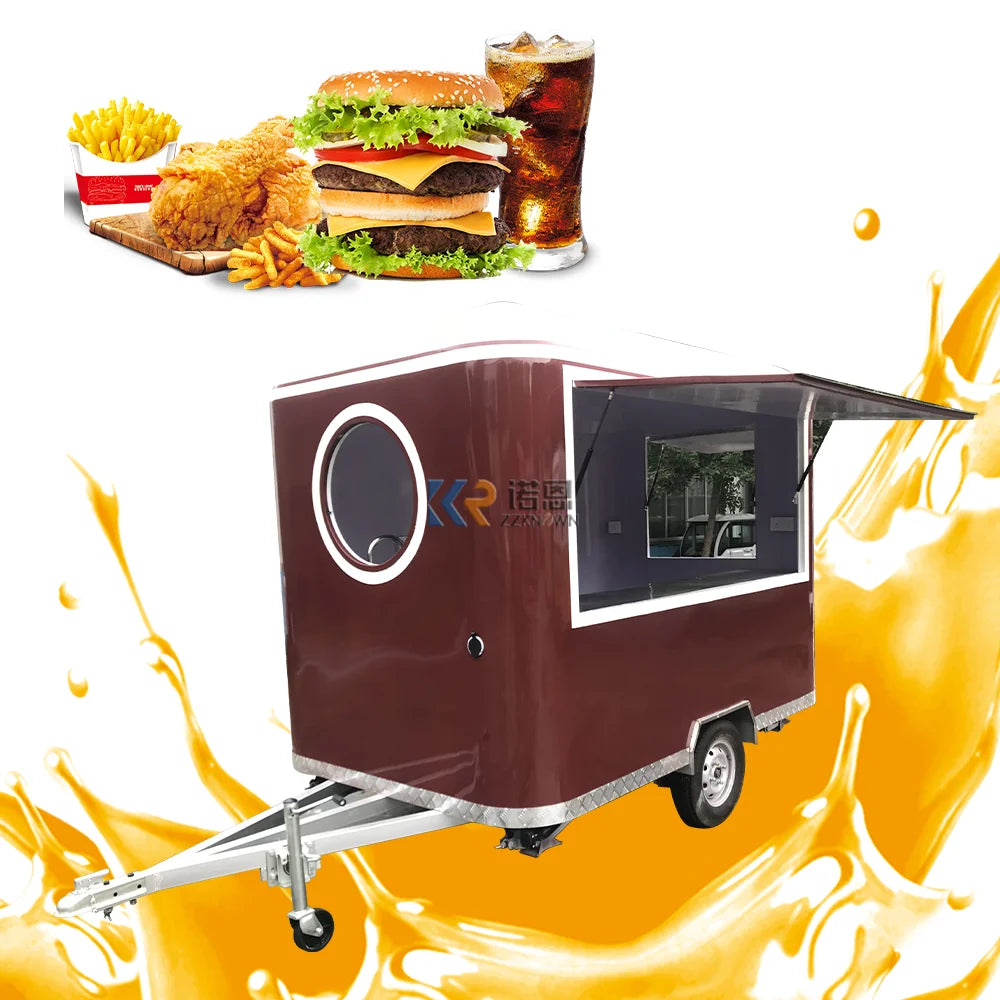 Factory Directly Supply Food Cart Kitchen Trailer Outdoor Custom Fully Equipped Coffee Fast Food Trailer