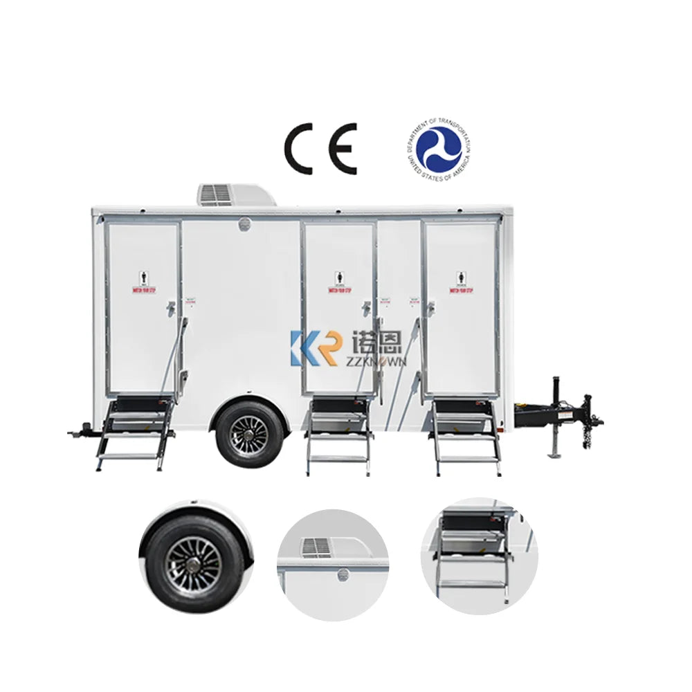 2023 China Supply Portable Toilet Restroom Trailer For Sale High Standard Lightweight Prefabricated House Mobile Toilets