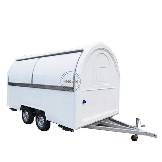 European Customized Stainless Steel Trailer Commercial Outdoor Mobile Food Trailer