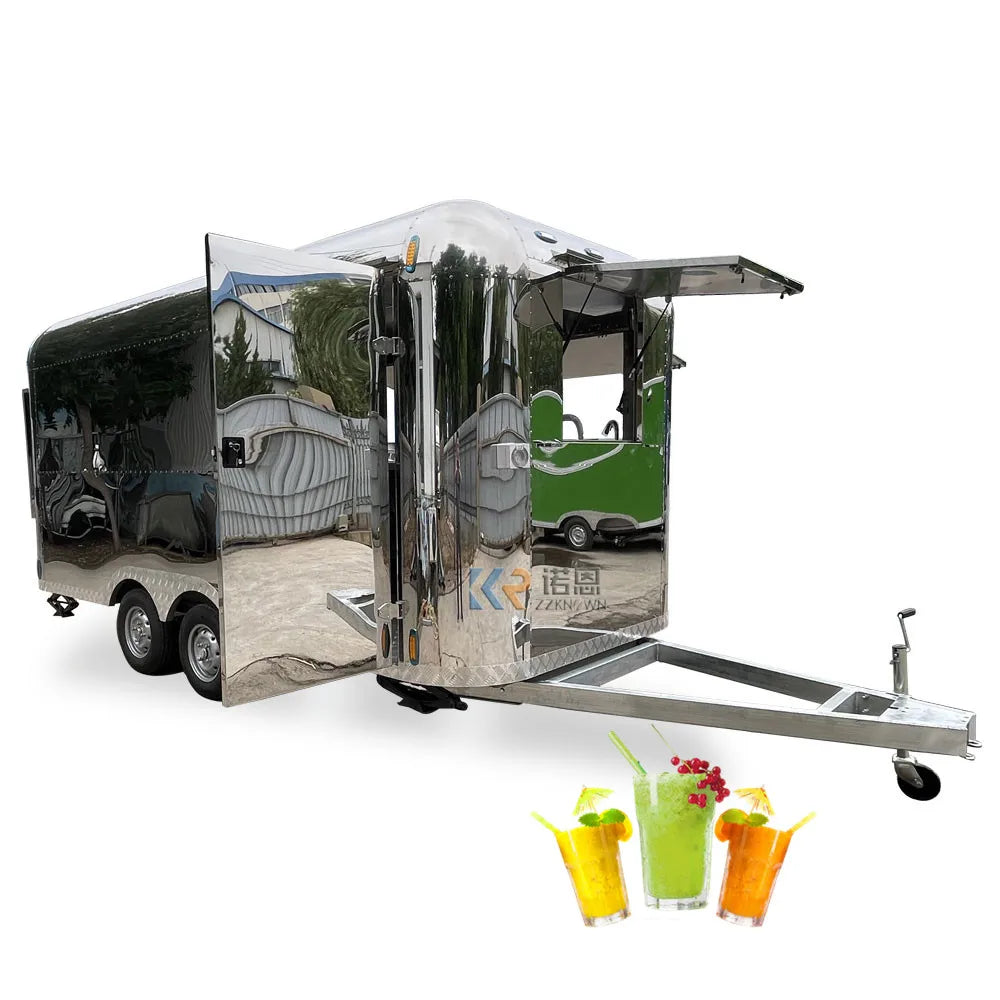 Full Kitchen Concession Stand Custom Italian Coffee Van Mobile Kebab Commercial Food Truck Trailer