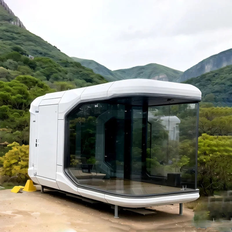 Smart Home Fully Furnished Modern Outdoor Mobile Hotel Vacation Readymade Luxury Space Capsule House