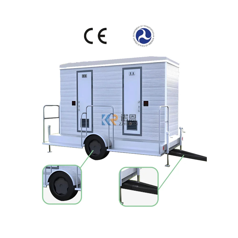 2023 Hot Sale Toppla Drop Toilet Customized Temporary Toilet Outdoor Mobile Movable Portable Toilet Trailer