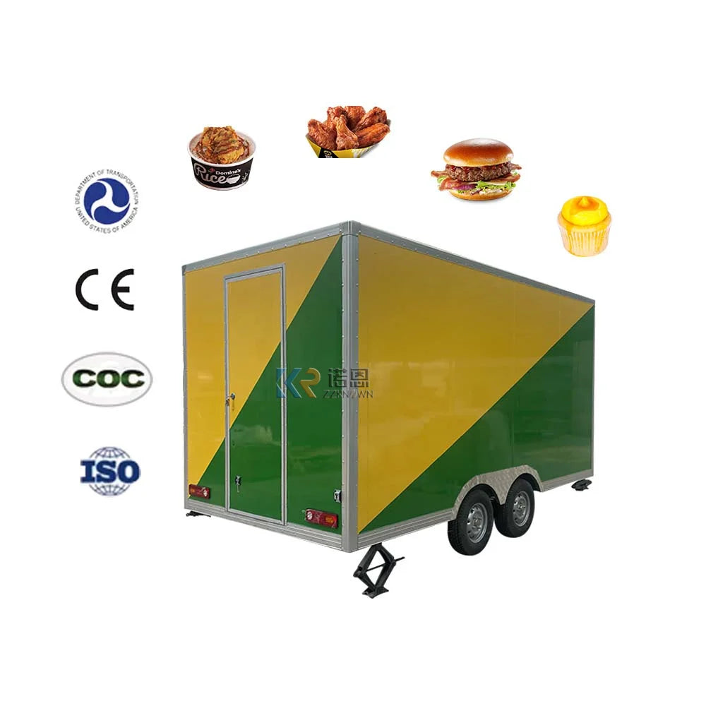 Onling Support Food Truck Kioskwith Full Kitchen Spiral Potato Food Cart US Standard