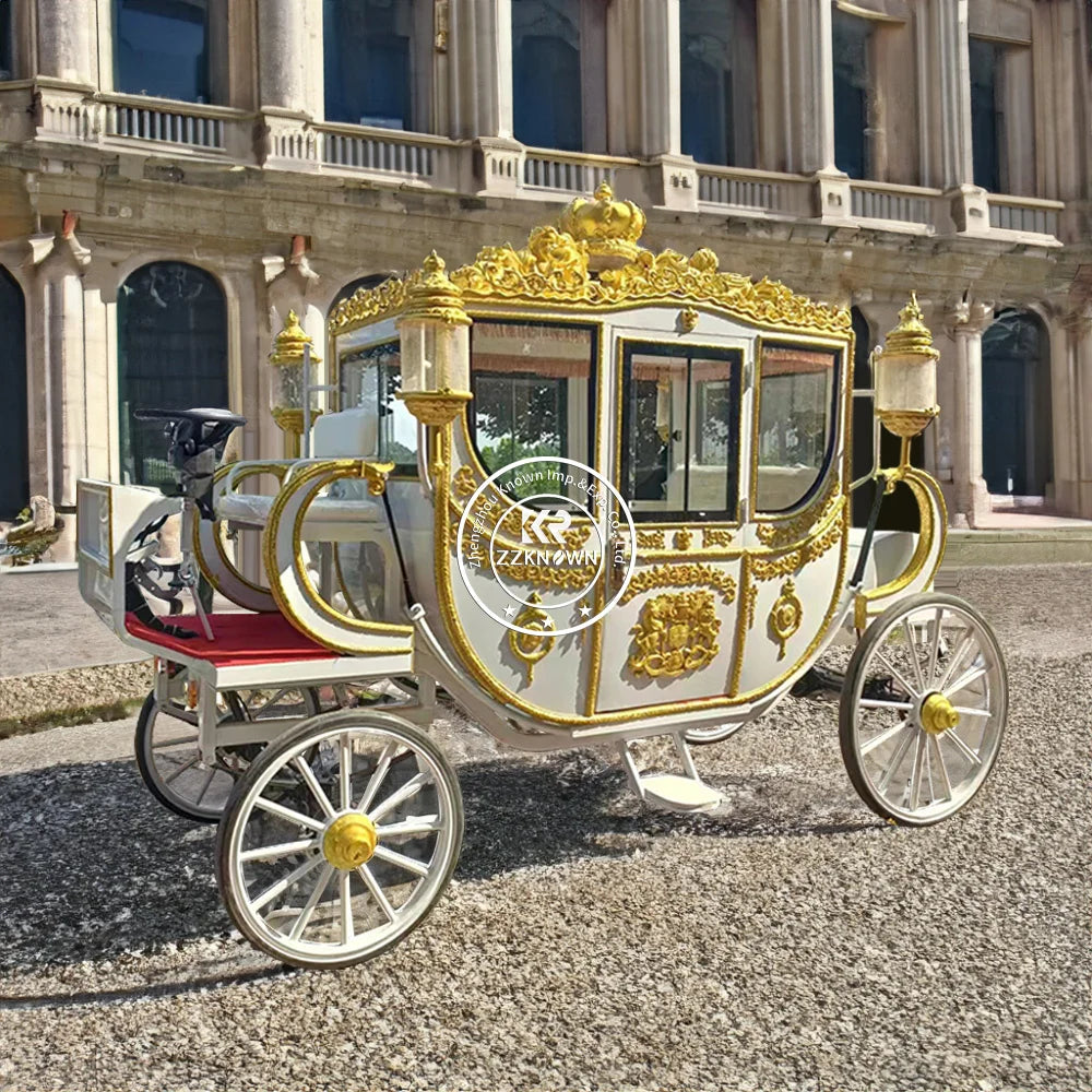 OEM Electric Pumpkin Wedding Carriage horse Carriage With Beautiful Lights Royal Carriage Manufacturers