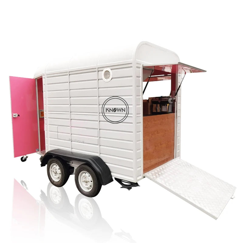 OEM Customized Food Trailer Ice Cream Vending Cart Outdoor Street Kitchen Breakfast Catering Kiosk with CE